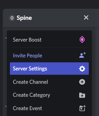 Discord server settings